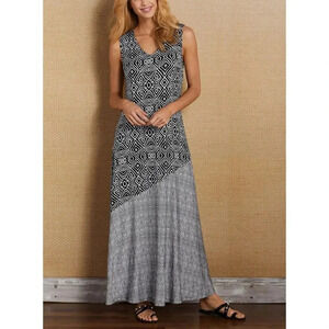 Soft Surrounding Tulum Maxi long bohemian Dress Black Size XS